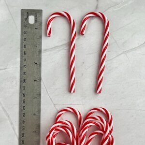 Hard Plastic Candy Cane - set of 18